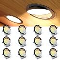 Ensenior 12 Pack 6 Inch Black LED Eyeball Gimbal Recessed Light, 5CCT