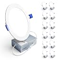 Ensenior 12 Pack 6 Inch LED Recessed Ceiling Light, 6000K, 1200LM 12W 120V