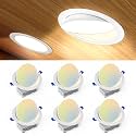 Ensenior 6 Pack 6 Inch LED Eyeball Gimbal Recessed Light, 5CCT Dimmable
