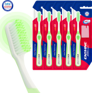 enshine advance clean ultra soft tooth brush set with grip ultra soft toothbrush pack of 5