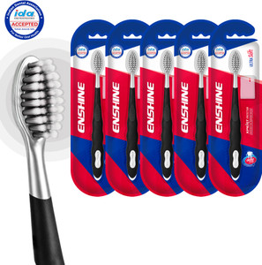 enshine expert protection tooth brush for sensitive gums and deep plaque removal ultra soft toothbrush pack of 5