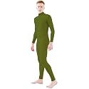 Ensnovo Adult Spandex Turtleneck Long Sleeve One Piece Unitard Bodysuit Dancewear