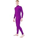 Ensnovo Adult Spandex Turtleneck Long Sleeve One Piece Unitard Bodysuit Dancewear