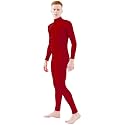Ensnovo Adult Spandex Turtleneck Long Sleeve One Piece Unitard Bodysuit Dancewear