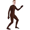 Ensnovo Mens Mock Neck Full Body Unitard Spandex Zentai Suits Costumes