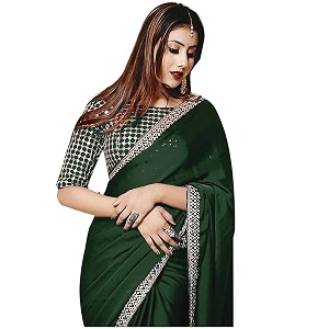 women39s embroidery work silk saree with blouse piece