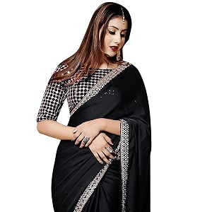 women39s embroidery work silk saree with blouse piece