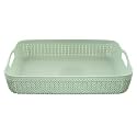 Unbreakable Storage Basket Set – Plastic Flexible Storage Tray with Handle for Kitchen, Cabinates, Office, Bathrtoom, Storage Organizer of Cutlery, Vegetables, Fruits, Stationary(Q-3)