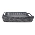 Designer Q-4 Storage Basket Set – Unbreakable Plastic Tray With Handle for Kitchen, Office, Bathroom, Organizing Cosmetics, Cutlery, Magazines, Vegetables, Stationery