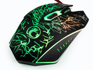 entwino imicex5 gaming mouse 6 buttons rgb lights laptop  computer mouse braided wired ambidextrous optical  gaming mouse usb 20 usb 30 green