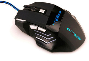 entwino imicex7 gaming mouse 7 buttons rgb light sports design for laptops  pc braided wired ambidextrous optical  gaming mouse usb 20 usb 30 matt black