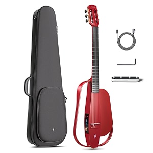 enya acoustic-electric carbon fiber classical nylon string travel guitar nexg 2n with 50w wireless speaker thickened gig bag footswitch pedal charging cable adjusting wrench