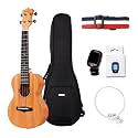 Enya Tenor Solid Mahogany Ukulele KUT-25D Set with gig Bag Tuner String Strap for Beginner, (KUT25D)