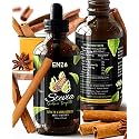 Enzo Liquid Stevia Drops Our Zero Calories Sweetener (4oz - 800 Servings/Bottle) - Cinnamon - All Natural flavoring with No Artificial Additives & Filler Ingredient
