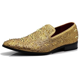 Enzo Romeo Men Fashion Rhinestones Studs Tuxedo