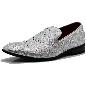 Enzo Romeo Men Fashion Rhinestones Studs Tuxedo