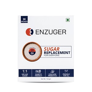 enzuger 11 sugar replacement  natural low glycemic index sweetener  pcos amp diabetic-friendly  no sugar no erythritol no artificial sweeteners no aftertaste  made with naturally sourced ingredients  5gm 30 sachets pack of 1