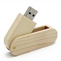 eo Pen Drive 16 Gb Wooden Swivel Pendrive with Class 10 Chip Fast USB 2.0 Flash Drive Wooden Finish (Brown)