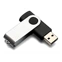 EO Pen Drive 16 GB Swivel Pendrive with Class 10 Chip Fast USB 2.0 Flash Drive Metal Finish (Black)