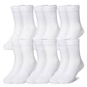Eocom Girls Socks Little Kids Crew Socks Cotton Cute Youth Dress Socks 6 Pairs