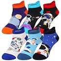 Eocom Kids Boys Ankle Socks Low Cut Athletic Cotton Sport Socks For Little Boys 6 Pairs