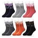 Eocom Kids Wool Socks For Boys Girls Warm Hiking Thermal Winter Cozy Soft Thick Toddlers Crew Boot Socks 6 Pairs