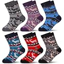 Eocom Kids Wool Socks For Boys Girls Warm Hiking Thermal Winter Cozy Soft Thick Toddlers Crew Boot Socks 6 Pairs
