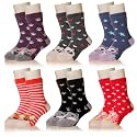 Eocom Kids Wool Socks For Boys Girls Warm Hiking Thermal Winter Cozy Soft Thick Toddlers Crew Boot Socks 6 Pairs