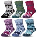 Eocom Kids Wool Socks For Boys Girls Warm Hiking Thermal Winter Cozy Soft Thick Toddlers Crew Boot Socks 6 Pairs