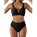 Eomenie High Waisted Bikini Sets for Women Tummy Control U Wired Swimsuit
