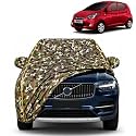 Eon 100% Waterproof Car Cover | Dustproof Sun Protection Cover | Soft Cotton Lining | Triple Stitched | Mirror Pocket | Antenna Pocket | All Weather Body Cover (Army)