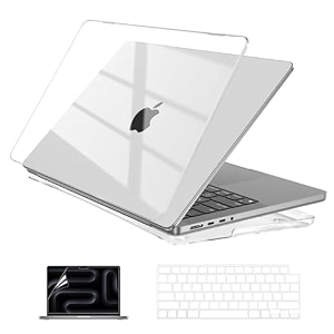eoocoo clear case for apple macbook pro m5 14 inch cover m4-m1 2026-2022