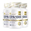 EPA 1000mg Fish Oil with D3 &amp; K2, 60 Count 3 Pack