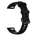 Epaal Replacement Silicone Strap for Honor Band 5 / Honor Band 4 (Black)