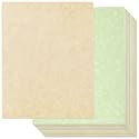 Epakh 200 Sheets Old Age Parchment Paper 8.5 x 11 Inch Standard Letter Vintage Colored Old Parchment Semblance Double Side Printing Paper (Mixed Color)