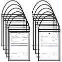 Epakh 30 Pack Office Products Shop Ticket Holders with Hanging Strap 9 x 12 Inches, Dry Erase Pockets, Job Ticket Holders, Both Sides Clear, Welcome to Work Order(Black)