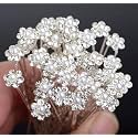 10pcs Wedding Bridal Pearl Flower Crystal Hair Pins Clips, White Women Jewelry Bridal Wedding Hair Pins Rhinestone Hair Clips Accessories for Women and Girls