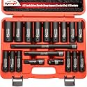 EPAuto 1/2-Inch Drive Metric Deep Impact Socket Set, 10-24 Nm