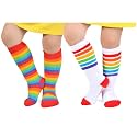 Epeius Baby Girl Rainbow Striped Knee High
