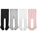 EPEIUS Baby Girl Tights Cable Knit Cotton Seamless Footed Leggings 0-6Y