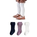 EPEIUS Baby Girl Tights Cable Knit Cotton Seamless Footed Leggings 0-6Y