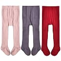 EPEIUS Baby Girl Tights Cable Knit Cotton Seamless Footed Leggings 0-6Y