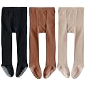 EPEIUS Baby Tights Baby Girls Non-Slip Plain/Ribbed Leggings Seamless Cotton Stockings Pantyhose Newborn Infant Toddler