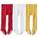 EPEIUS Baby Tights Baby Girls Non-Slip Plain/Ribbed Leggings Seamless Cotton Stockings Pantyhose Newborn Infant Toddler