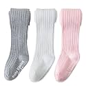 EPEIUS Baby Tights Baby Girls Non-Slip Plain/Ribbed Leggings Seamless Cotton Stockings Pantyhose Newborn Infant Toddler