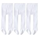 EPEIUS Baby Tights Baby Girls Non-Slip Plain/Ribbed Leggings Seamless Cotton Stockings Pantyhose Newborn Infant Toddler