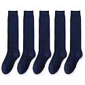 EPEIUS Girls Knee High Socks, Seamless Cotton School Uniform Socks 3-5 Pack