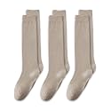 EPEIUS Girls Knee High Socks, Seamless Cotton School Uniform Socks 3-5 Pack