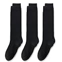 EPEIUS Girls Knee High Socks, Seamless Cotton School Uniform Socks 3-5 Pack