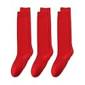 EPEIUS Girls Knee High Socks, Seamless Cotton School Uniform Socks 3-5 Pack